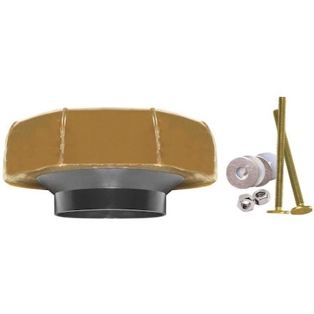 Everbilt Extra Thick Reinforced Wax Toilet Bowl Gasket with Flange and Bolts 7514